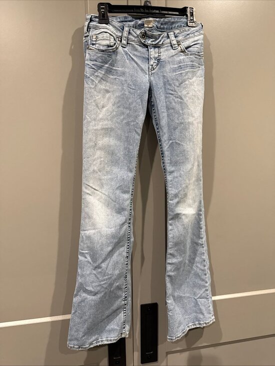 Silver Jeans Denim - Silver Jeans Co. Tuesday Womens Size W29 Blue Low Rise Denim Jeans Capri 28x33